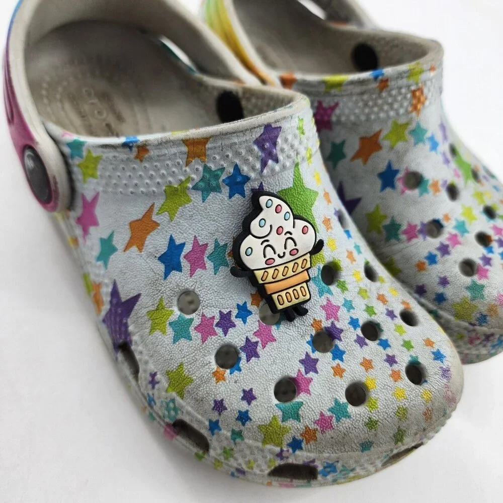 Crocs Kids‎ Classic Slip On Clog Shoes Disco Dance Party 208096 Youth Size C10